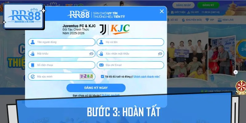 Tại đây, sau khi đã điền thông tin bạn chỉ cần tiến hành hoàn tất